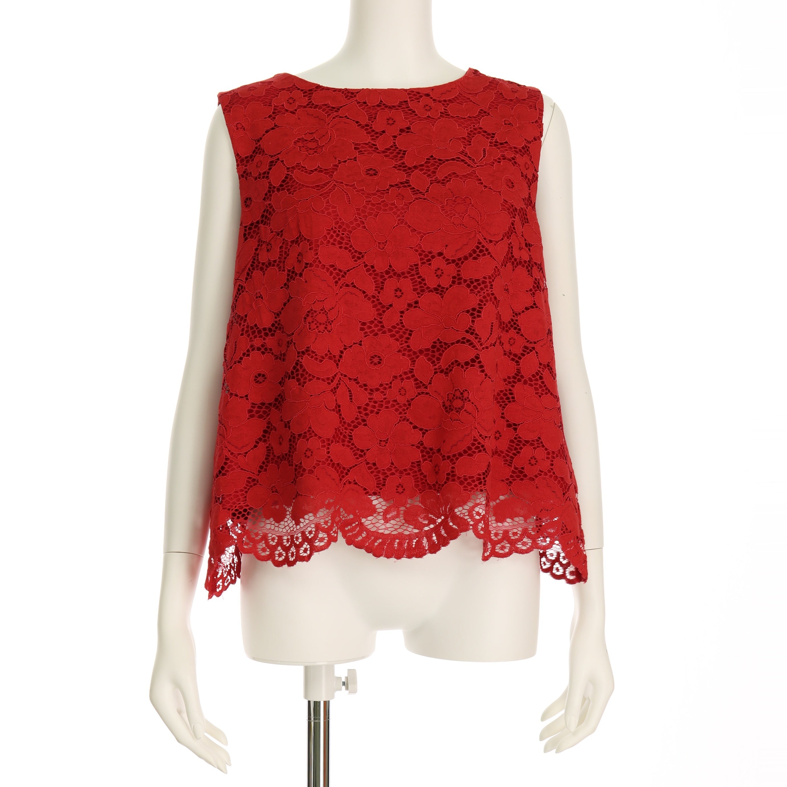 総レースノースリーブブラウス