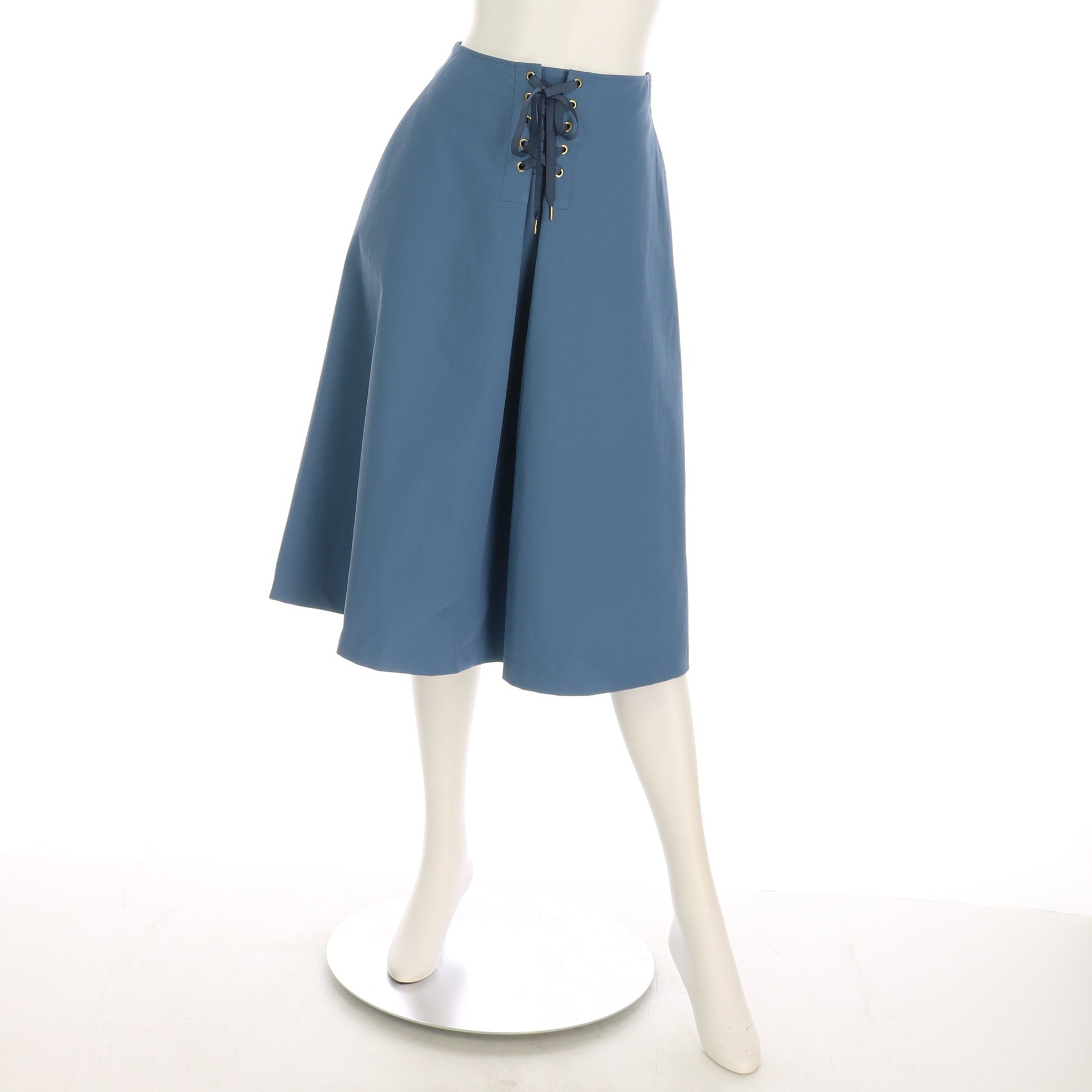 ユニオンテックツイルレースアップフレアスカート