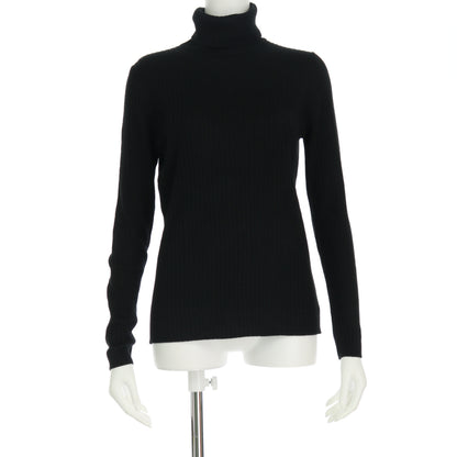 タートルネックリブニット