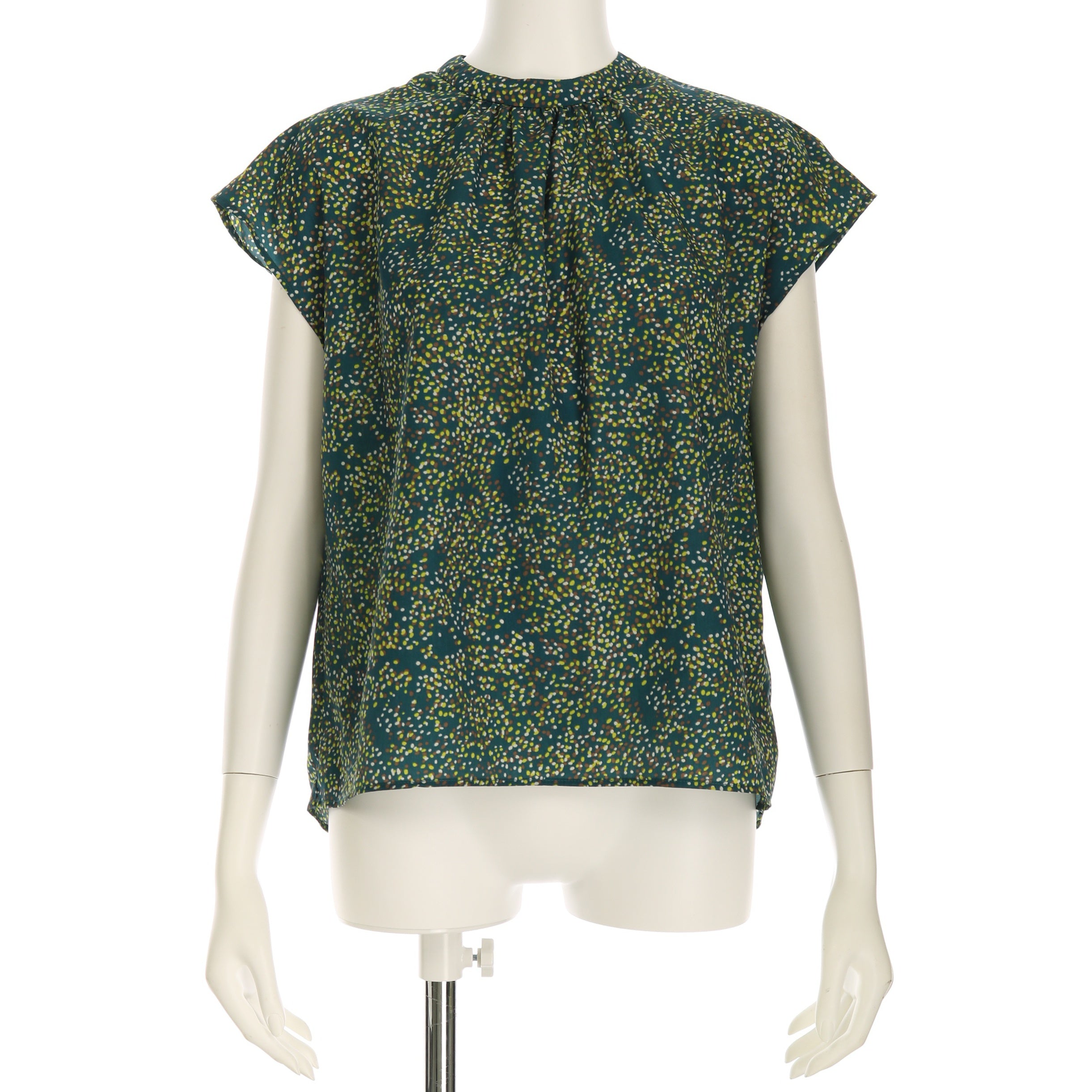 デシンドットプリントブラウス