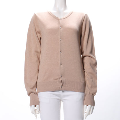 パールボタン前開きニットカーディガン