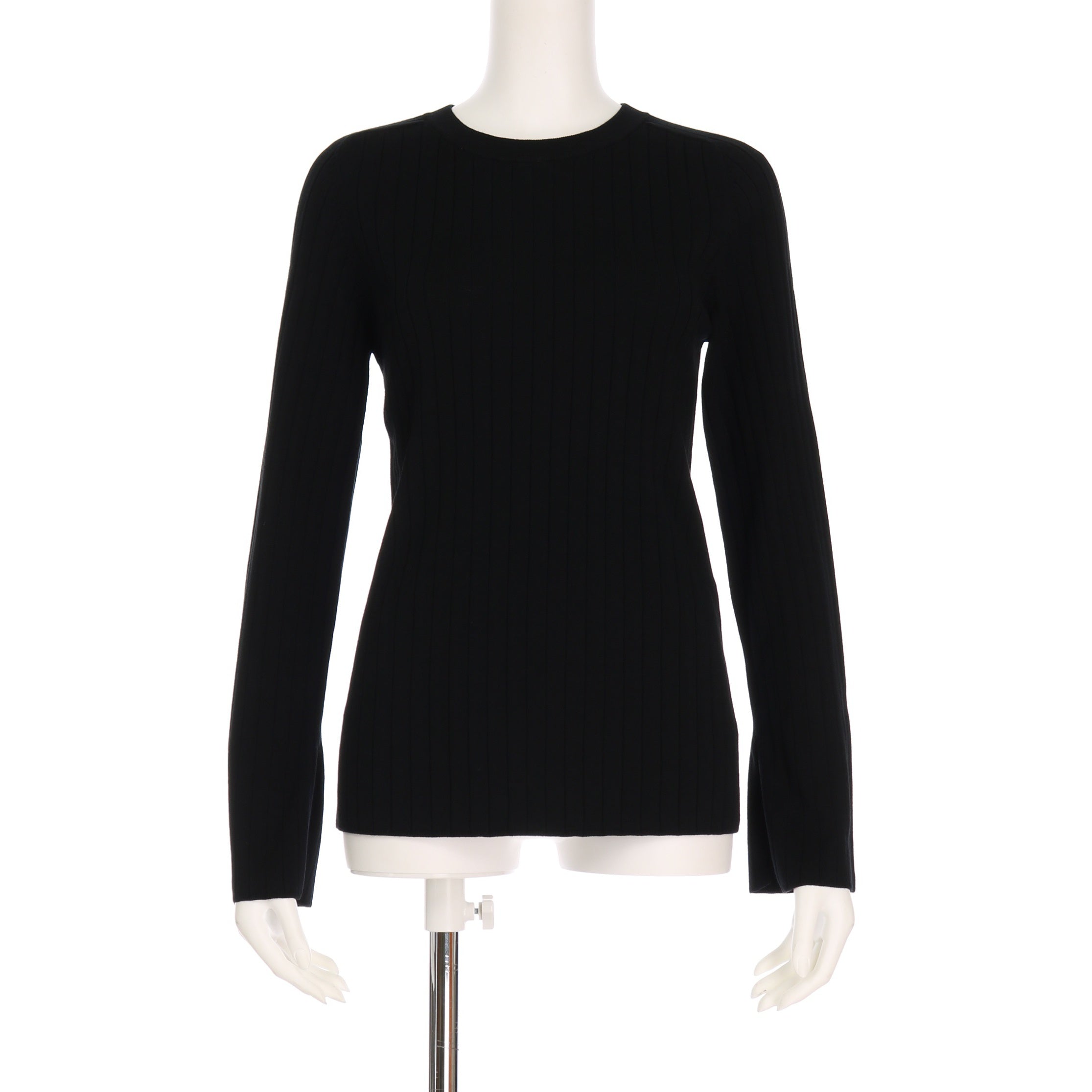 袖スリットリブニット