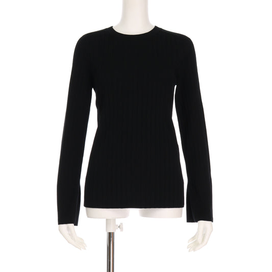 袖スリットリブニット