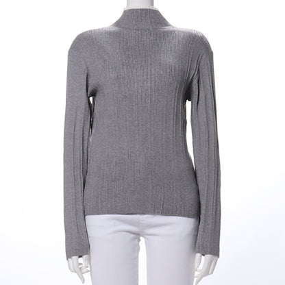 ライン入りリブニットプルオーバー