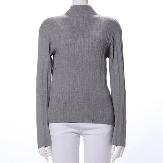 ライン入りリブニットプルオーバー