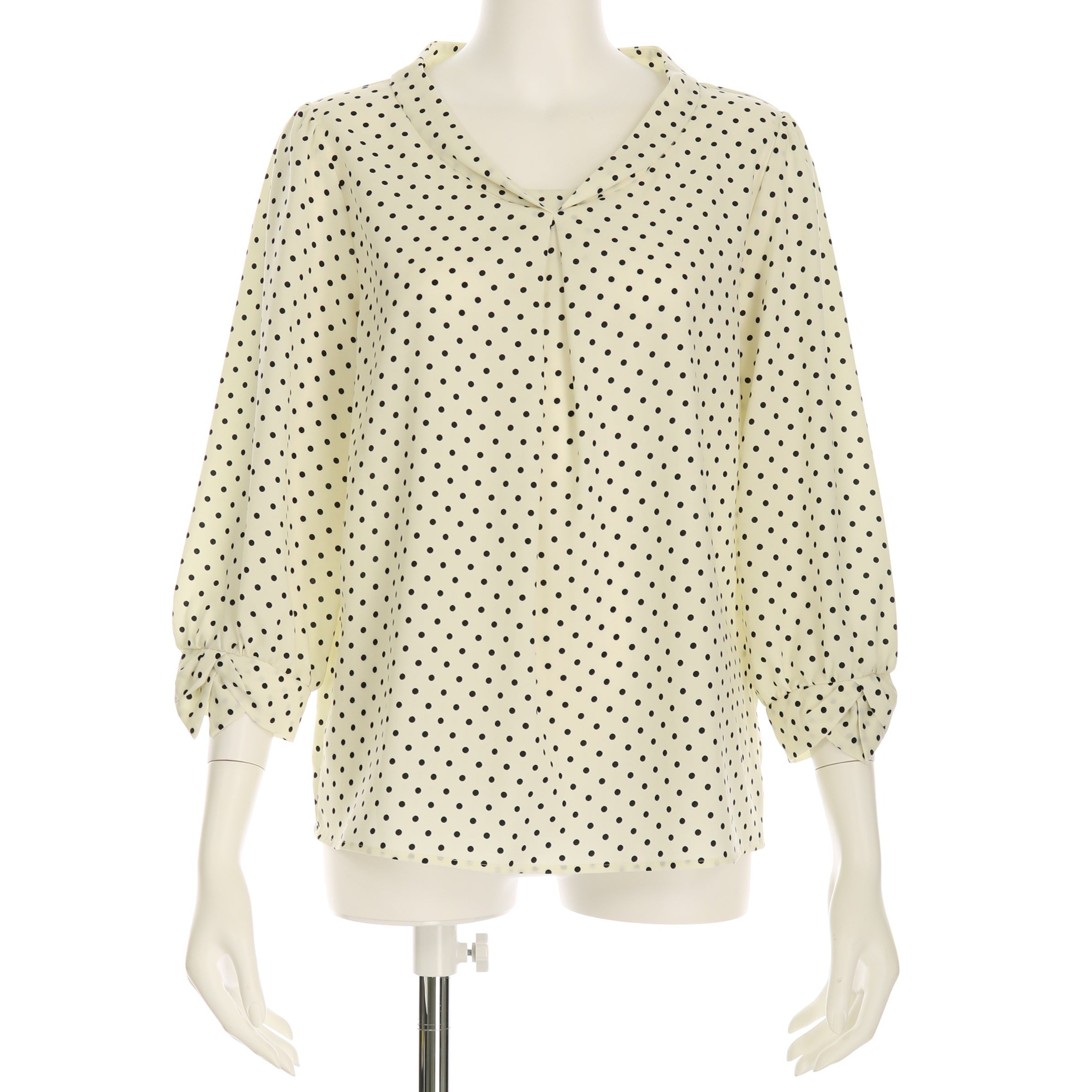 ドット柄デザインブラウス