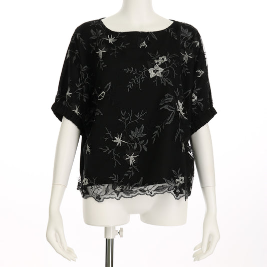 チュールレースドルマンスリーブブラウス