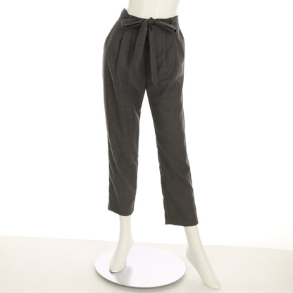 ウエストリボン付きテーパードパンツ