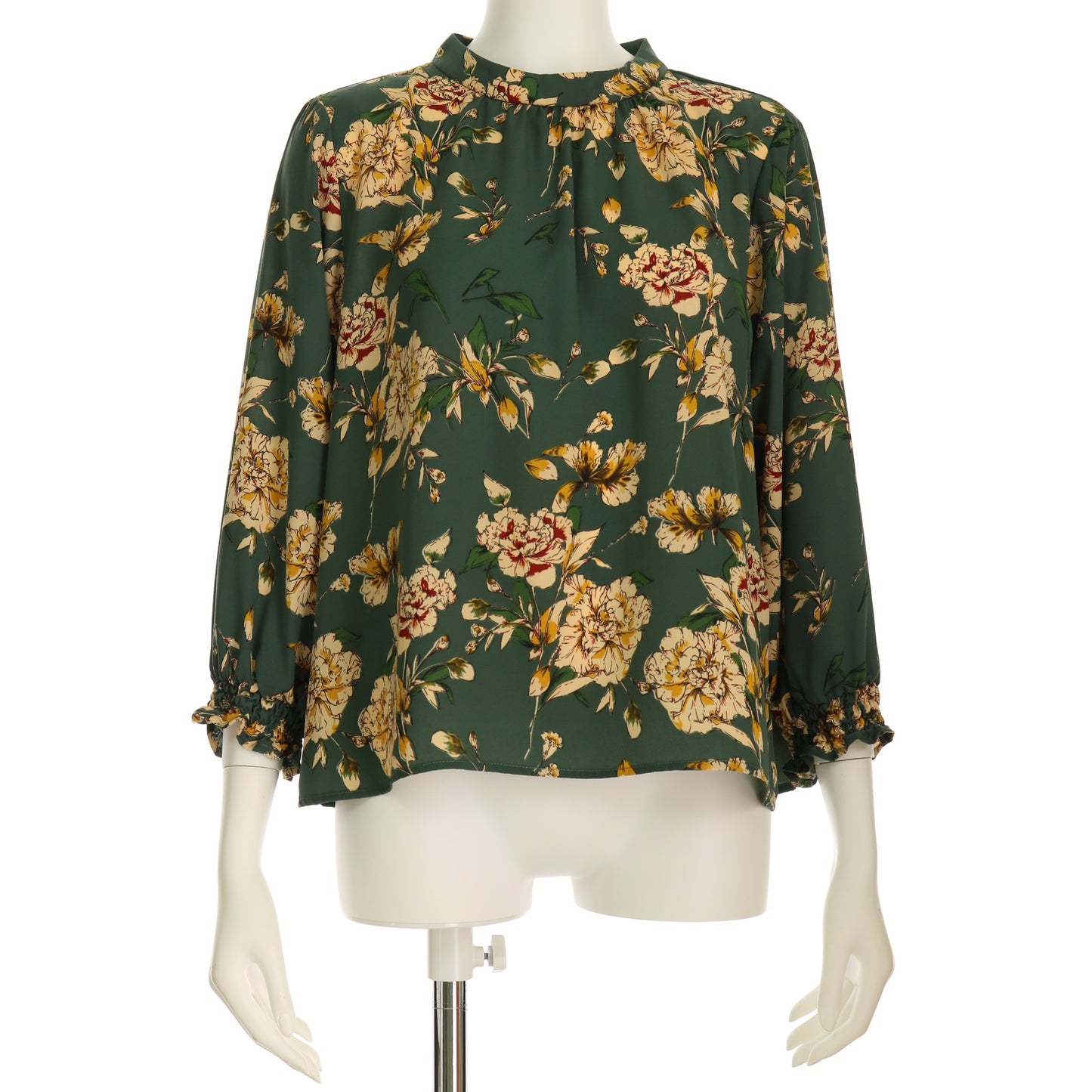 レトロボタニカル花柄ブラウス