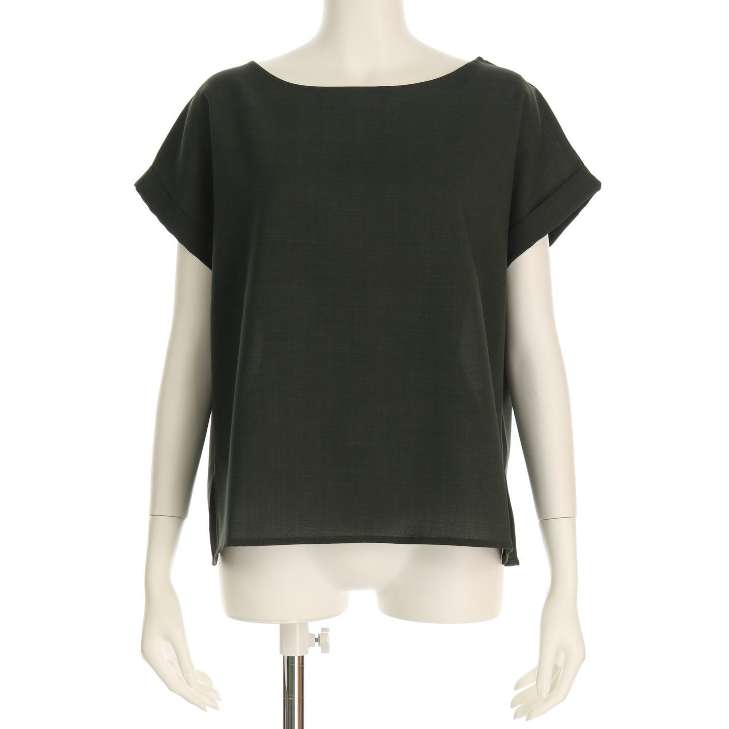 エステルモスリンシンプルシルエットブラウス