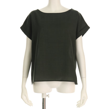 エステルモスリンシンプルシルエットブラウス