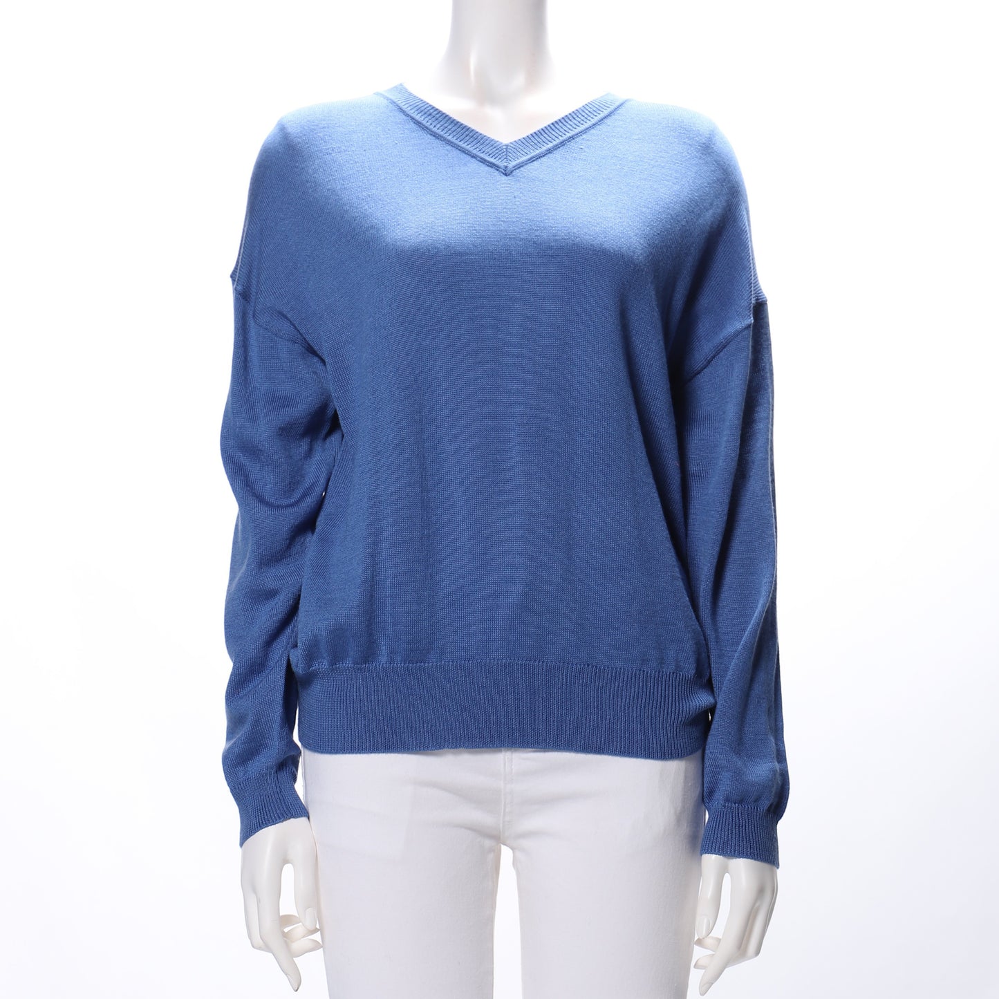 Vネックドロップショルダーニット