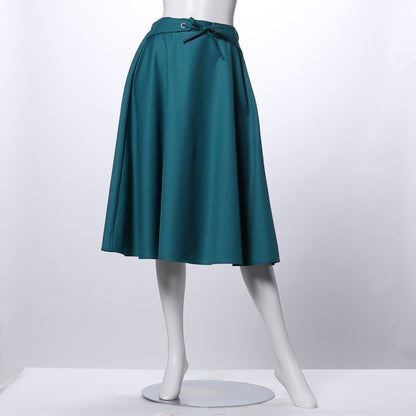フロントリボンフレアスカート