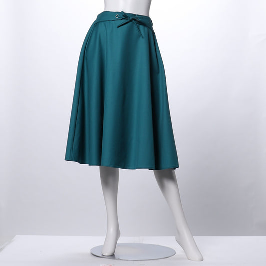 フロントリボンフレアスカート