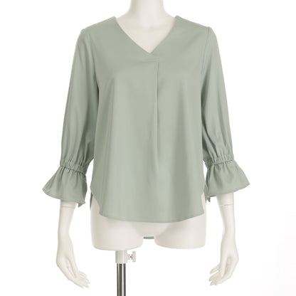 キャンディスリーブVネックブラウス