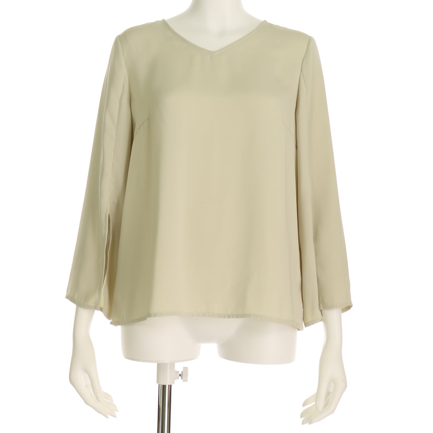 ベネシャン袖スリットVネックブラウス