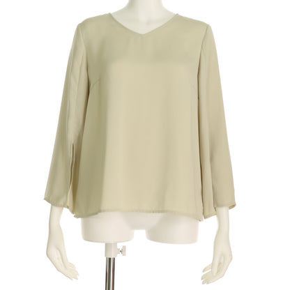 ベネシャン袖スリットVネックブラウス