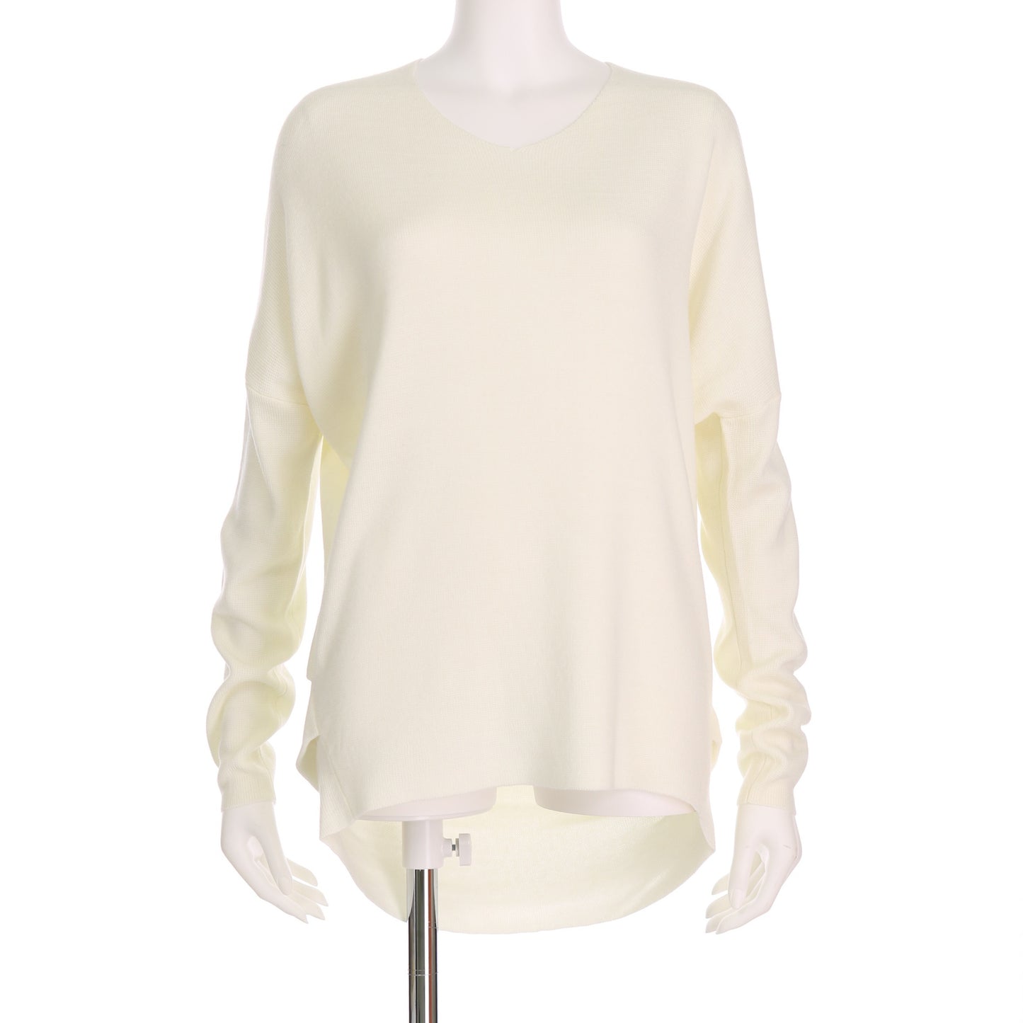 前後差裾丈Vネックニット