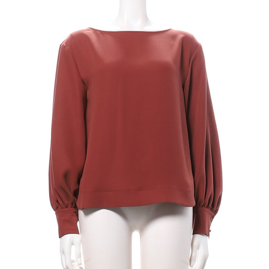 袖ボリュームバックボタンブラウス