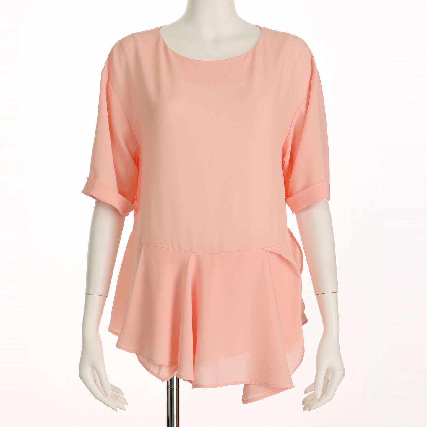 アシンメトリー裾ブラウス