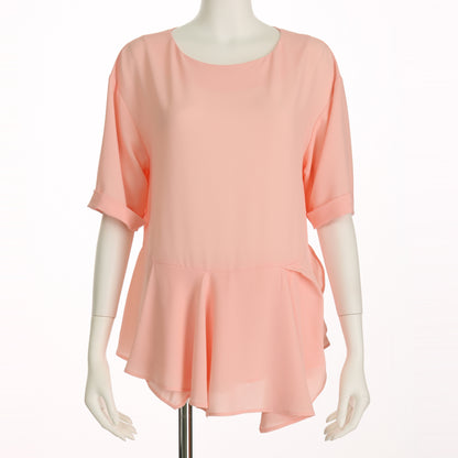 アシンメトリー裾ブラウス