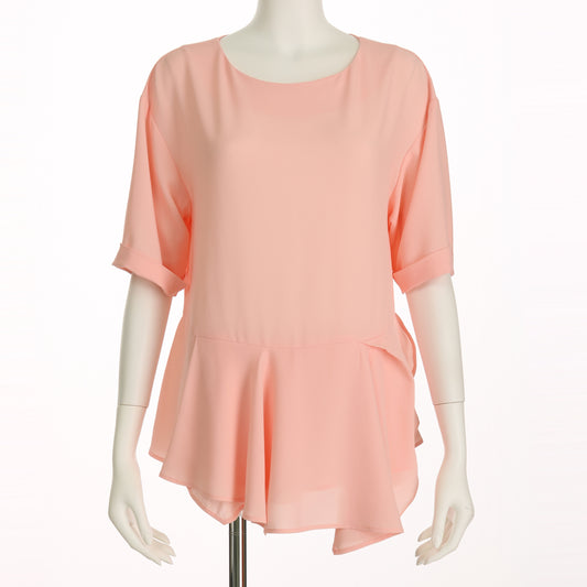 アシンメトリー裾ブラウス