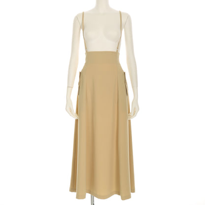 サスペンダー付きハイウェストスカート