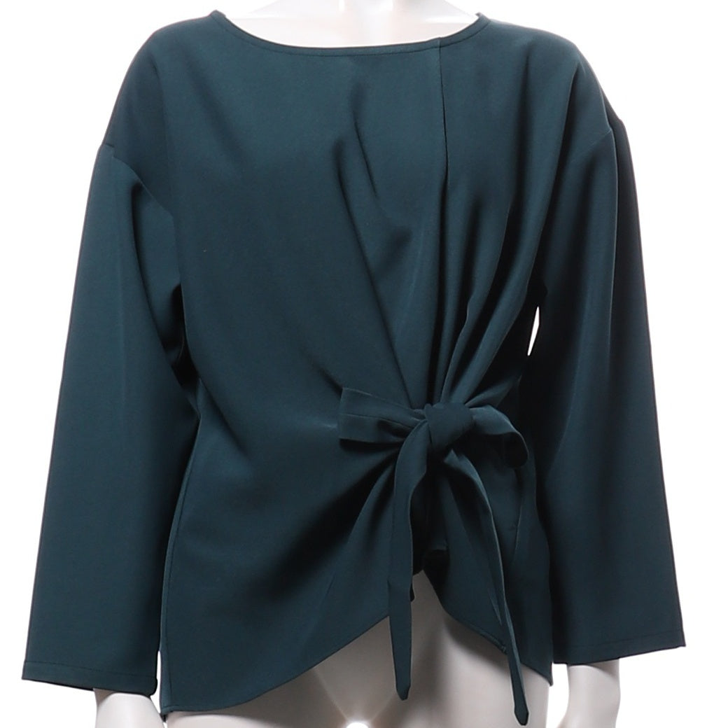 アシンメトリーフロントリボンブラウス