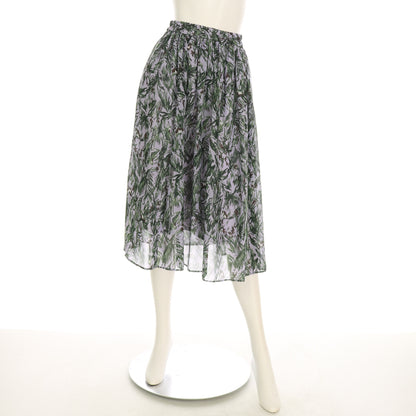 シアーボタニカルプリント総柄スカート