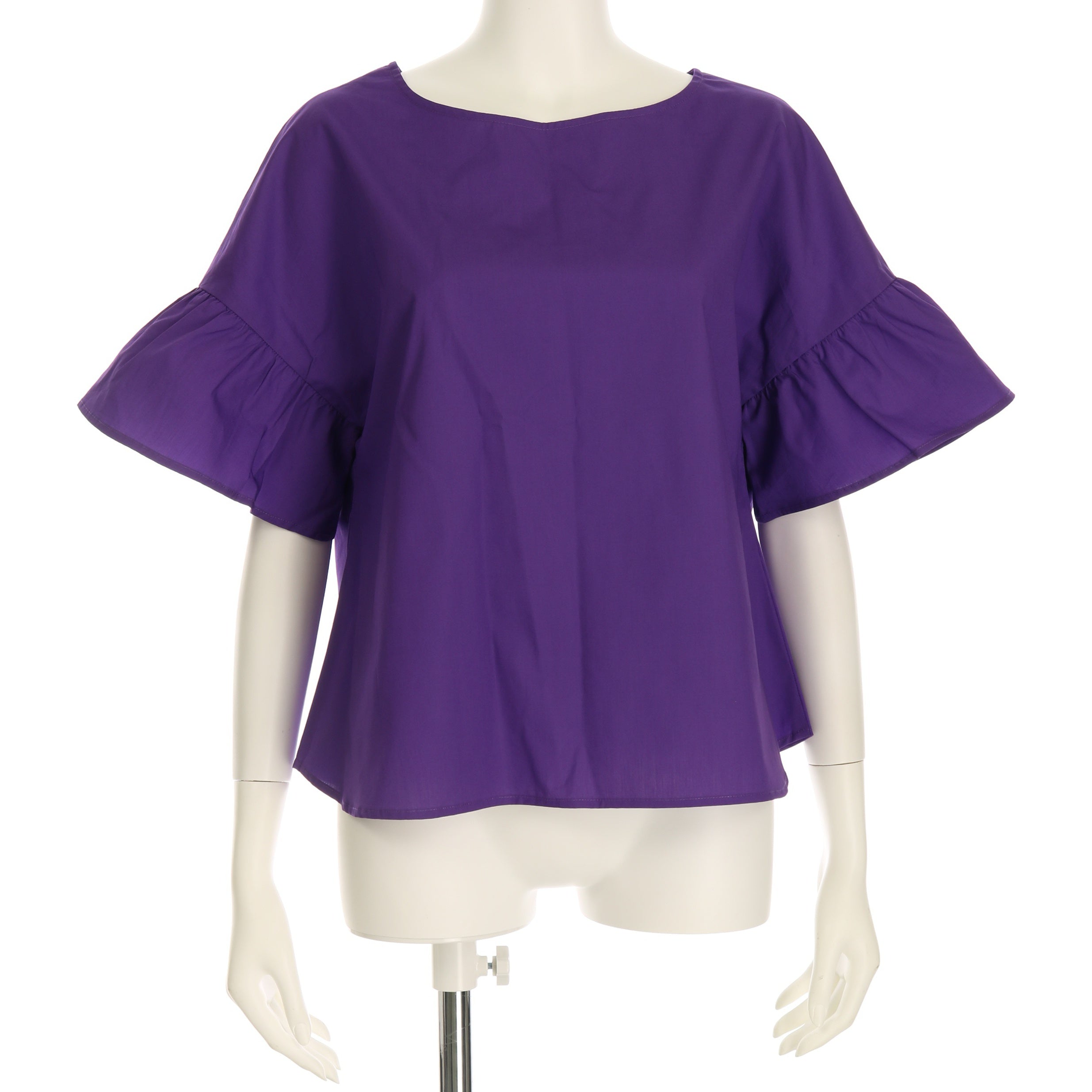 ざっくりシルエットフレアスリーブブラウス