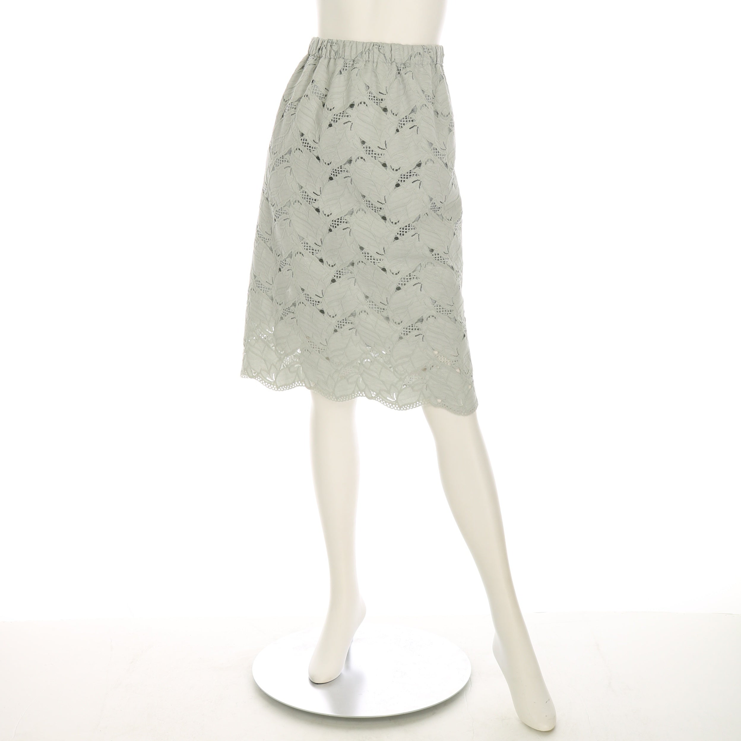 ウエストゴム総レーススカート