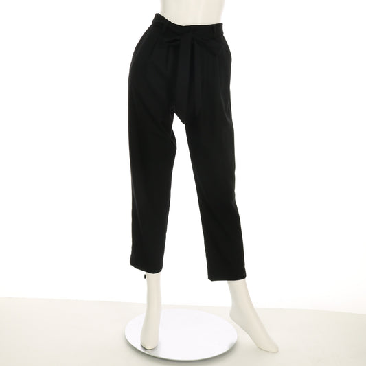 ウエストリボン付きテーパードパンツ