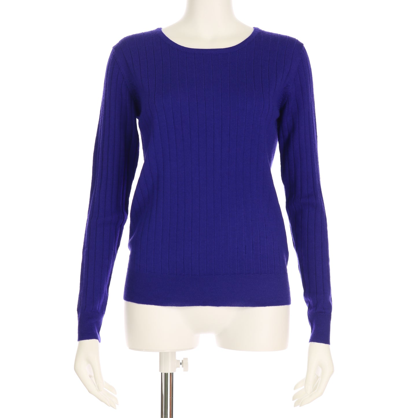 ワイドリブクルーネックニット