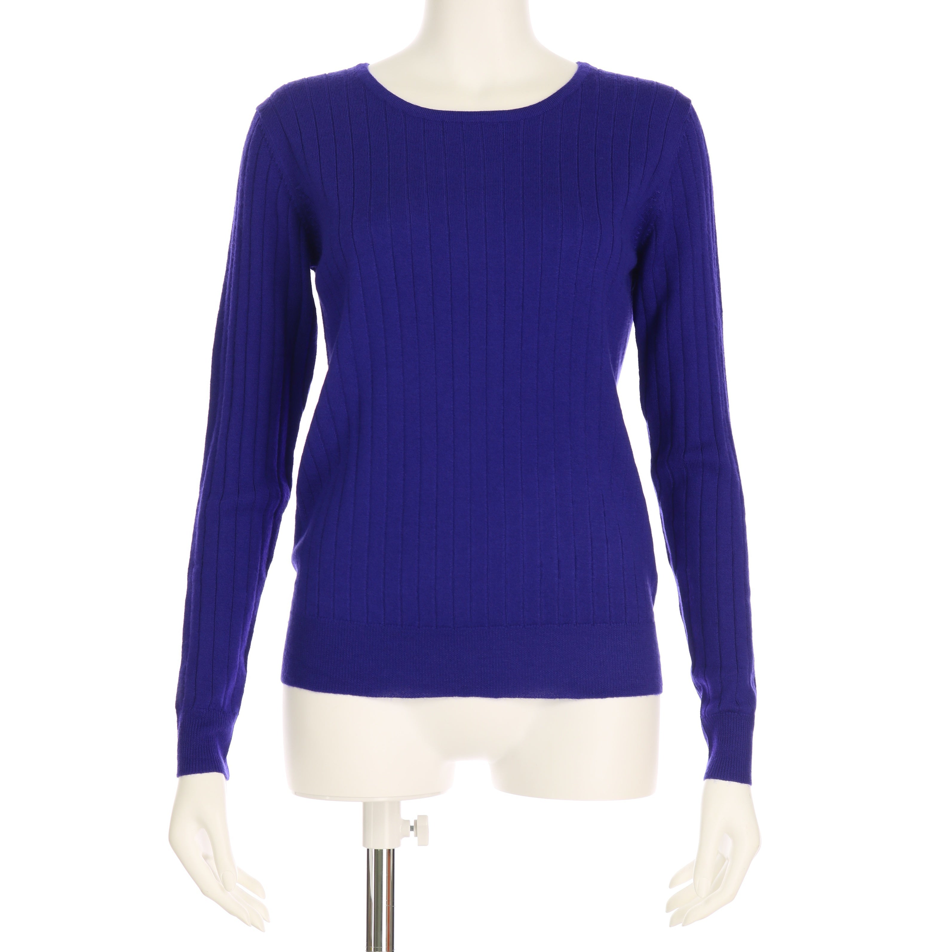 ワイドリブクルーネックニット