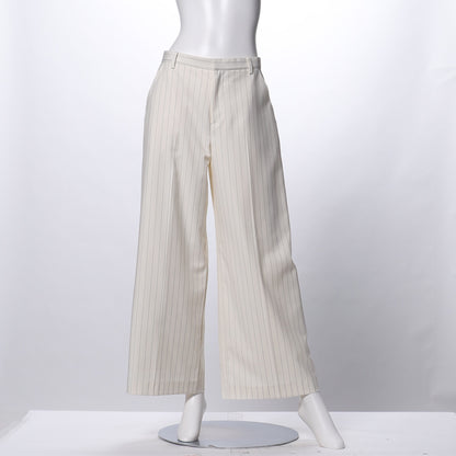ストライプ柄ワイドパンツ