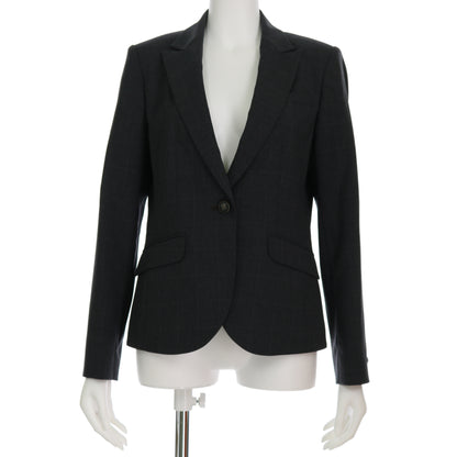 チェック柄一つボタンジャケット