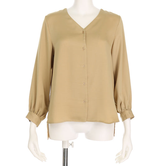 とろみVネックブラウス