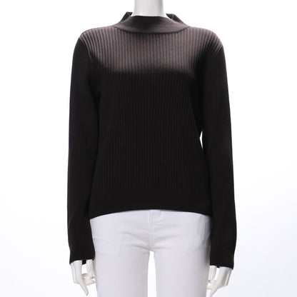 カラーハイネックリブニット