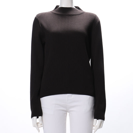 カラーハイネックリブニット