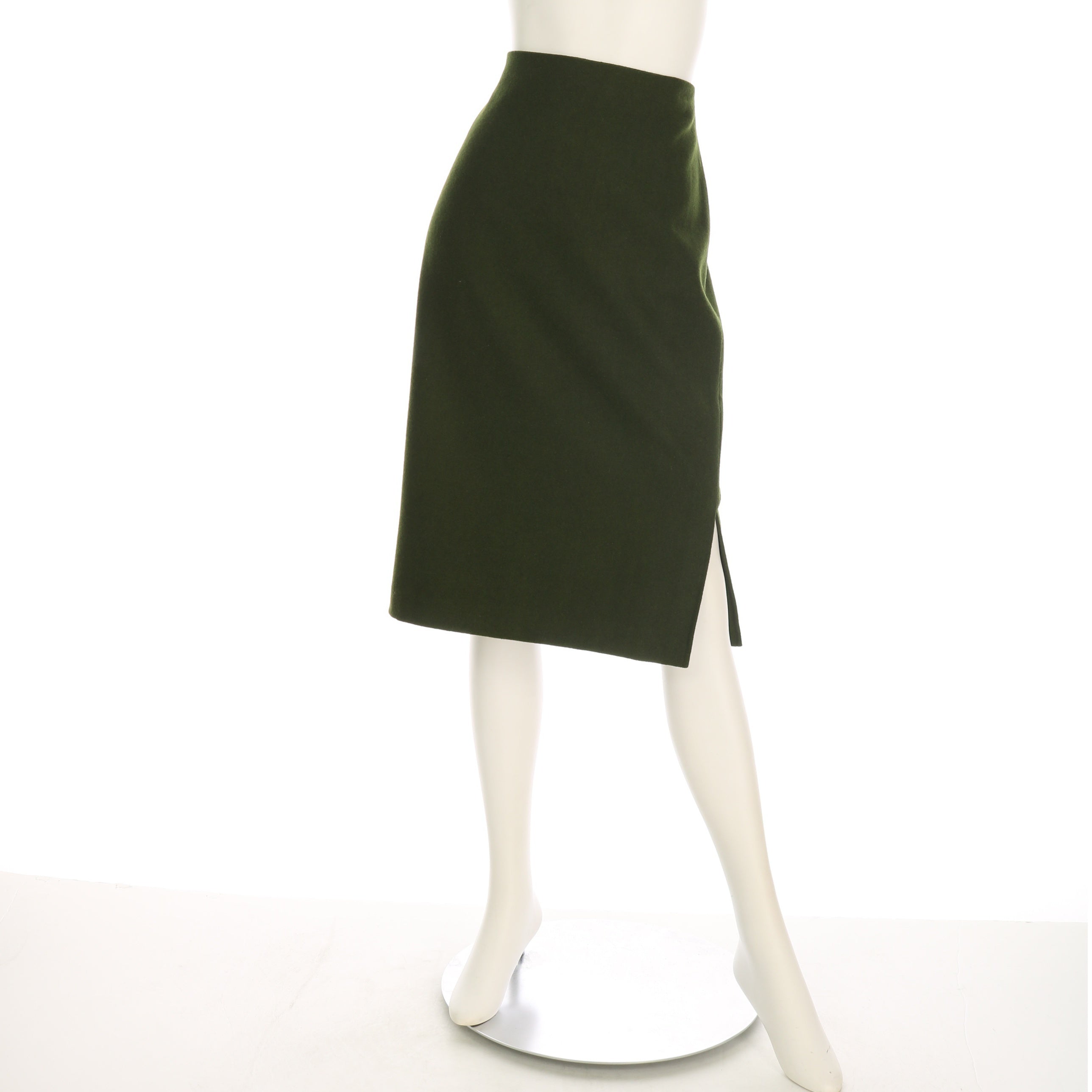 ウール混サイドスリットタイトスカート