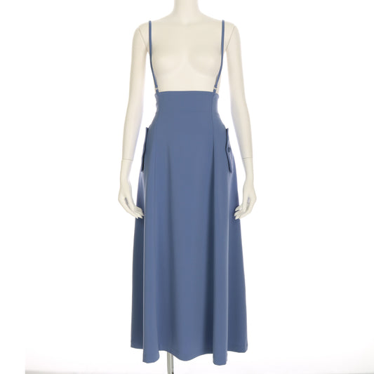 サスペンダー付きハイウェストスカート