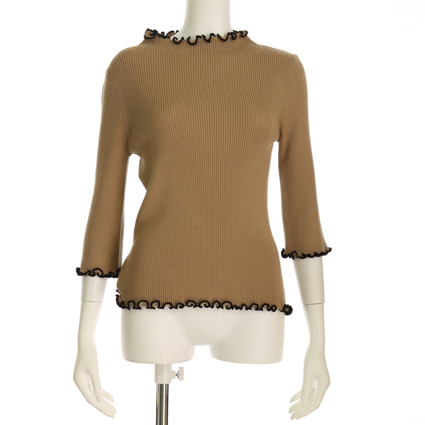 メロー加工ニットプルオーバー