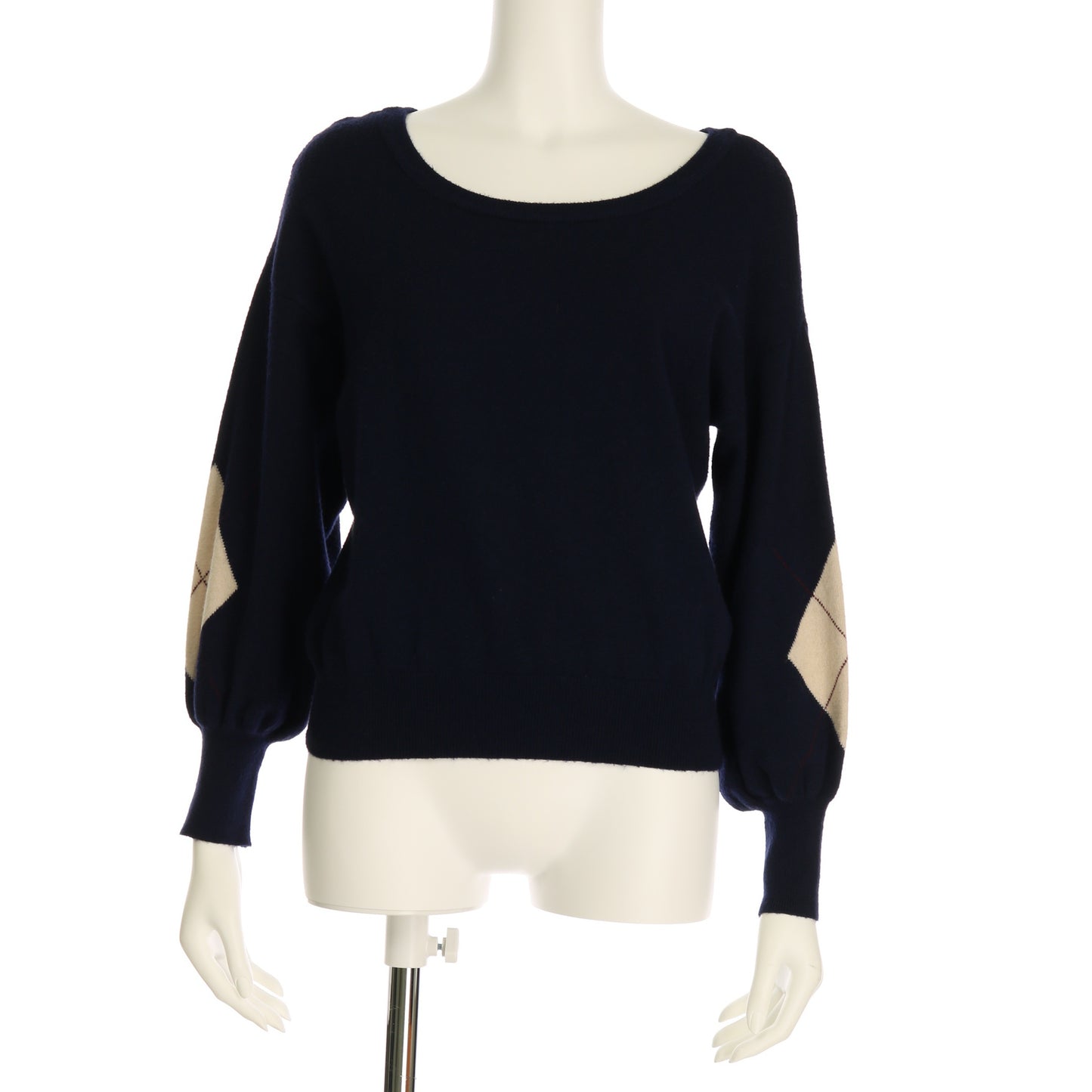 アーガイルデザインニットプルオーバー