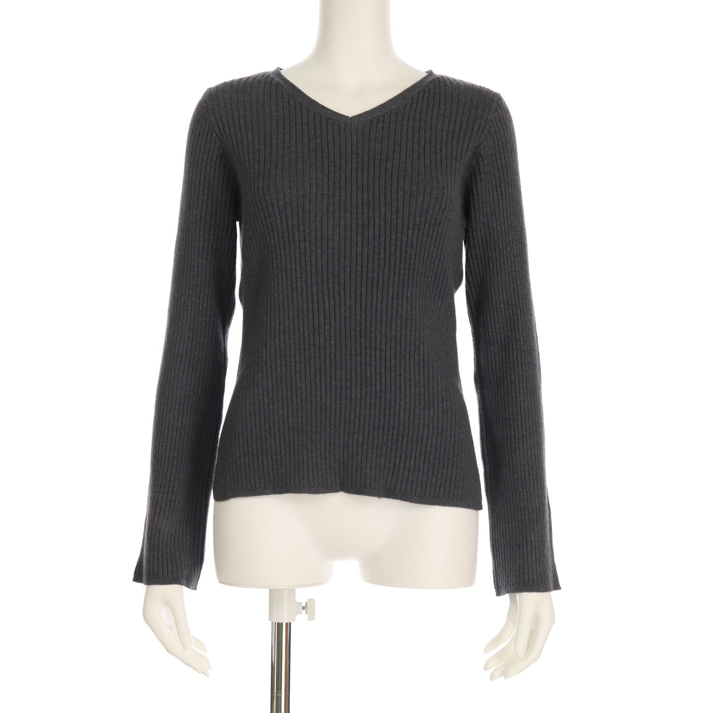 Vネックワイドスリーブニット