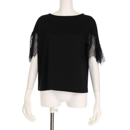 レース切り替え袖ブラウス