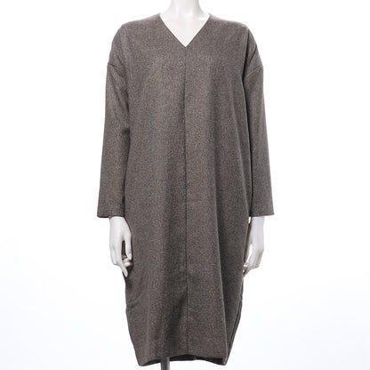 ツイードコクーンシルエットVネックワンピース