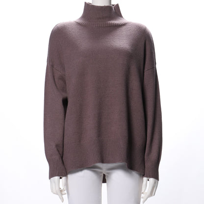 ドロップショルダーハイネックニット