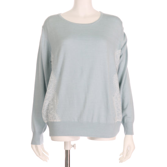 脇レースニットプルオーバー