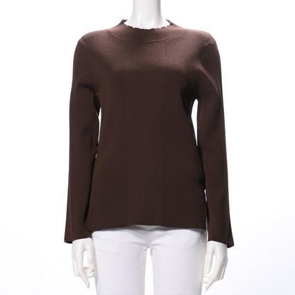 リブ切り替えサイドスリットニット