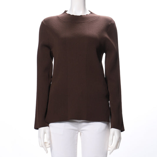 リブ切り替えサイドスリットニット